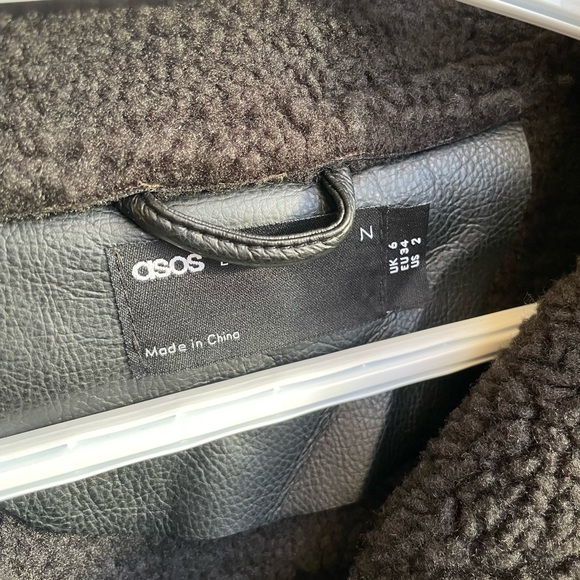 Asos black leather jacket - Picture 2 of 2